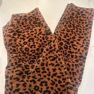Blank NYC The Reade Crop Jungle Cat Leopard Print Skinny Jeans Size 27